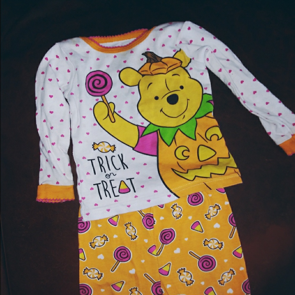 Disney baby pooh bear pj set